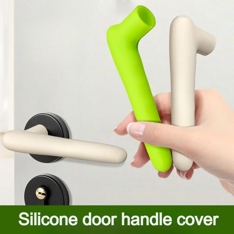 Silicone Door Knob Protector 1Pc Bedroom Anti Collision Door Handle Cover Silicone Anti-Static