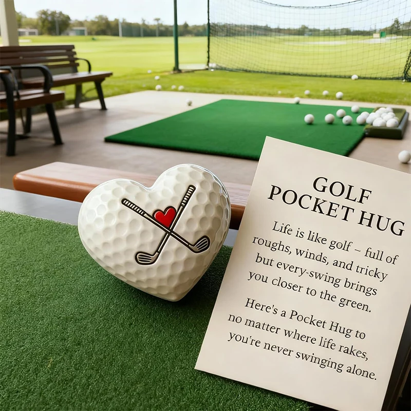 Golf Pocket Hug, Inspirational Golf Gift With Encouraging Message Card, Small Gift For Golf Lovers, Thoughtful Golf Present