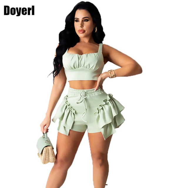 Summer Fashion Casual Two Piece Set Women V Neck Short-sleeved T-shirt  Elastic Straight Pants Two Piece Suit Women - Pant Sets - AliExpress
