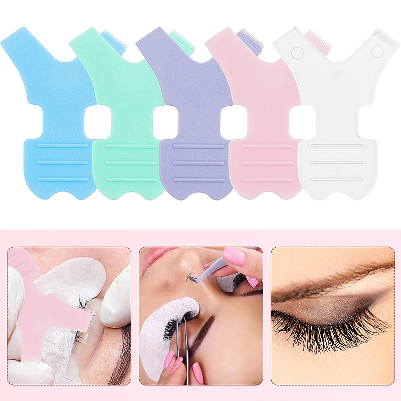 

10pcs New Silicone Perm Eyelashes Y-shaped Eyelash Brush Grafting And Planting False Eyelashes Auxiliary Makeup Tool Wholesale