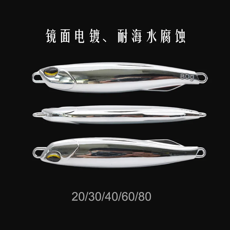 

Japan 10g 15g 20g 30g 40g 60g 80g Silver metal sea bass mackerel snapper fishing lure cast fishing bait jigging lure sea