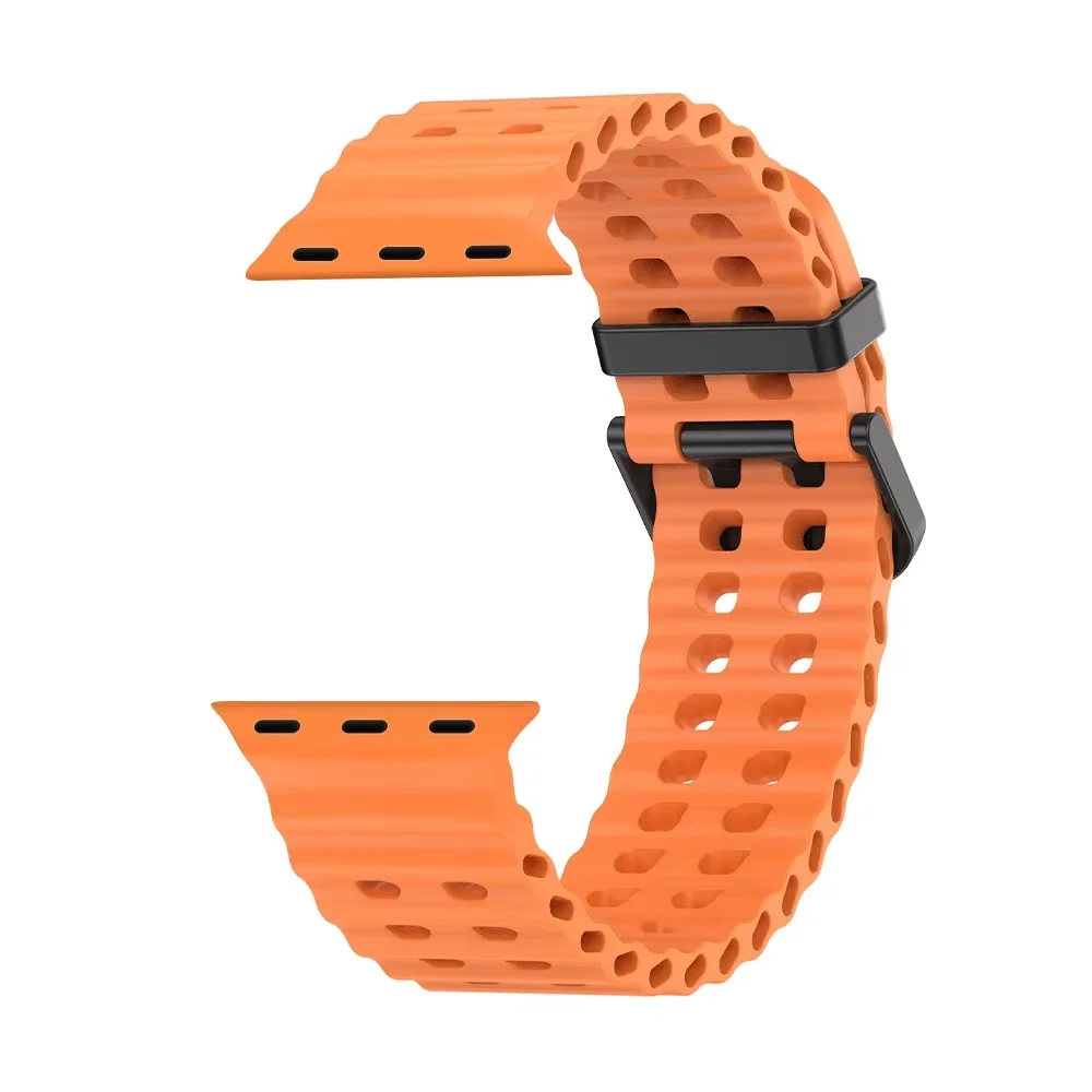 Armbänder für Apple Watch Ultra 2 Band 49mm 46mm 45mm 44mm 42mm Sport Silikon Correa Armband iWatch 11 10 9 7 8 6 5 SE Armband – Detail 3