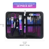Manicure Set, Stainless Steel Gradient Professional Pedicure Kit Nail Scissors Grooming Kit With Travel Case 5