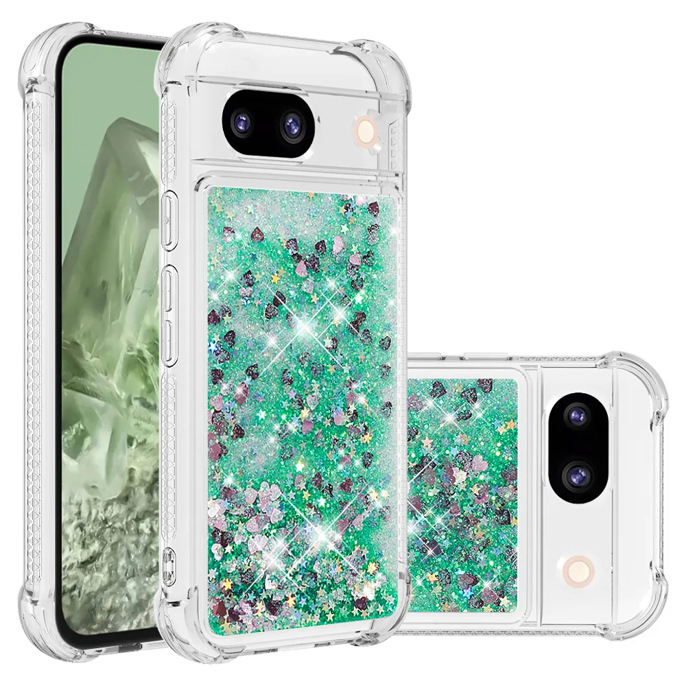 Simpatica Custodia Glitter Liquida Quicksand Per Google Pixel 8A Custodie Pixel8 Custodia Protettiva In Tpu Trasparente Antiurto Pixel 8 Pro Funda