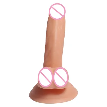 Small Realistic Dildo with Suction Cup Non Vibration Women Dildo G-spot Anal Sex Toy Flexible Penis Lesbian Long Soft Butt Plug 5