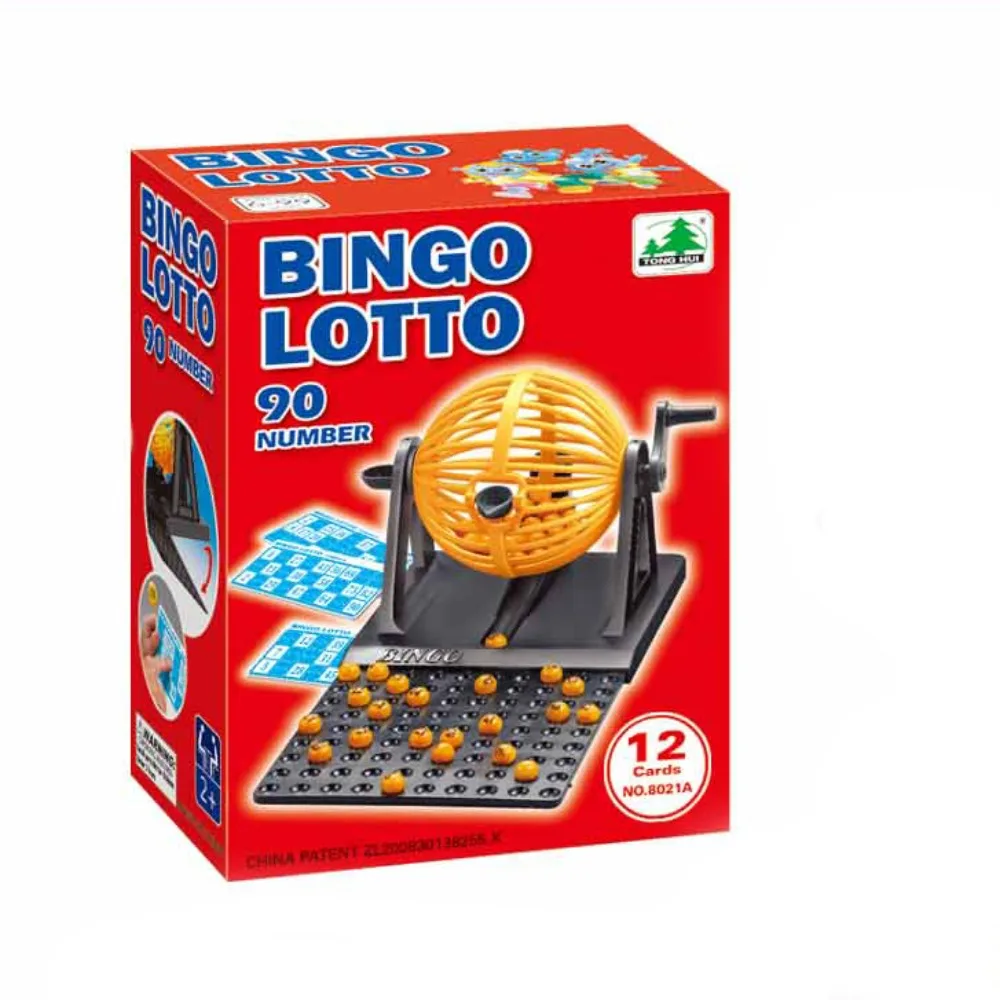 ABS Bingo Lotto Game Set Interactive Revolving Machine Board Game Rotary Cage Bingo Cage Home