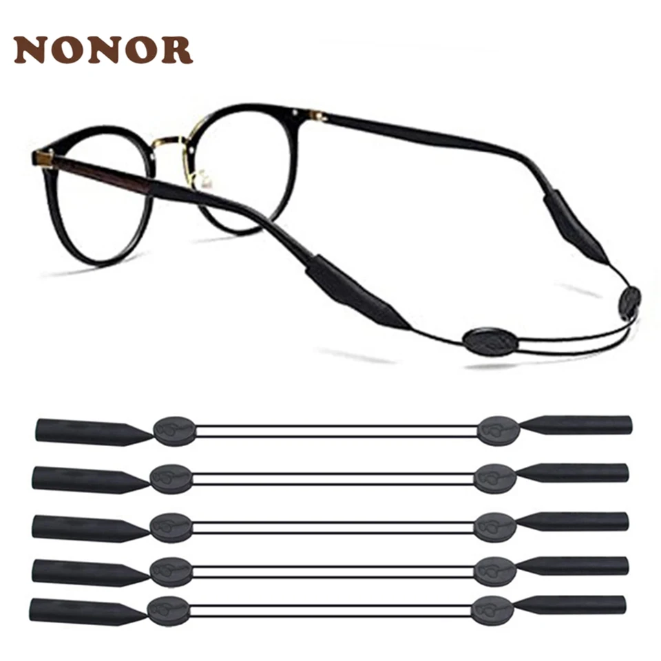 NONOR-범용 조절 가능한 안경 리테이너, 스포츠 선글라스 리테이너, 유니섹스 스트랩 안전 안경 홀더, 미끄럼 방지 스트..