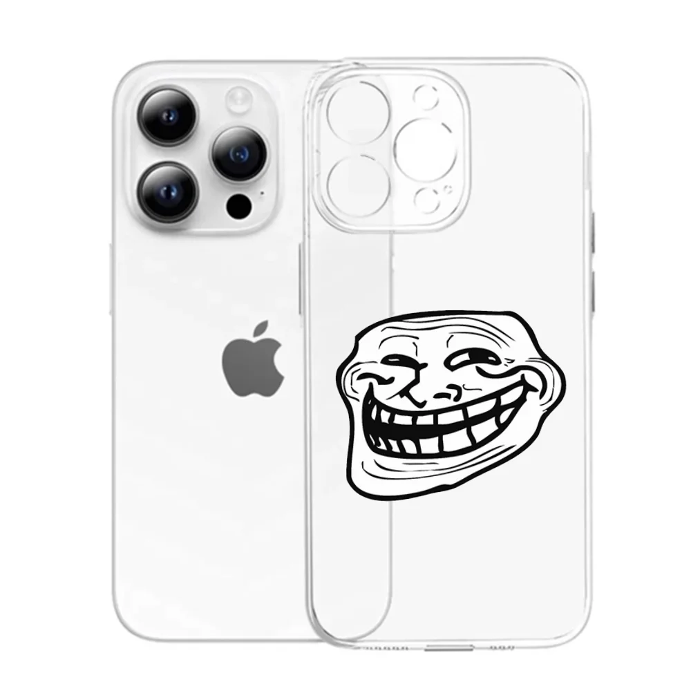Humorous T-Trollfaces Comics Memes Transparent Silicone Soft Phone Case