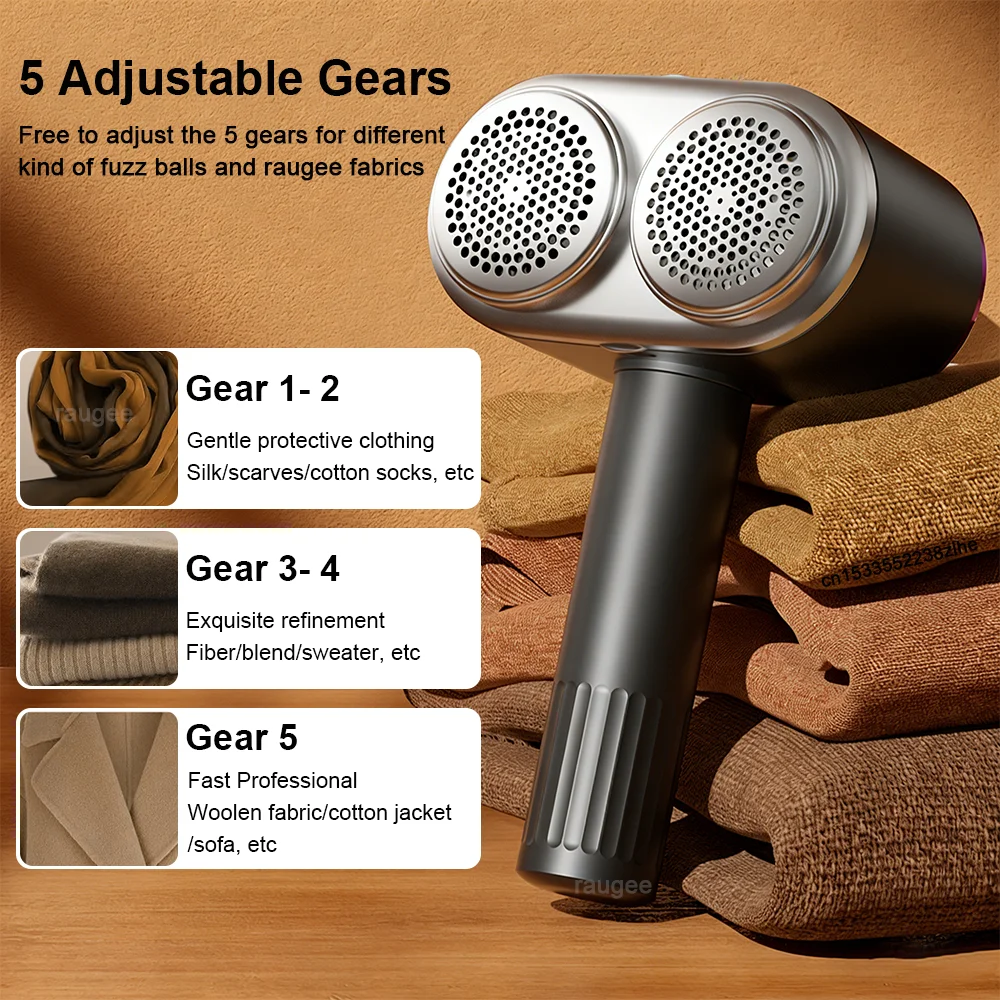 Electric Clothes Lint Remover Hair Ball Trimmer USB Lint Shaver With Double Motor High-Speed Clothes Pellet Fluff Remover 4