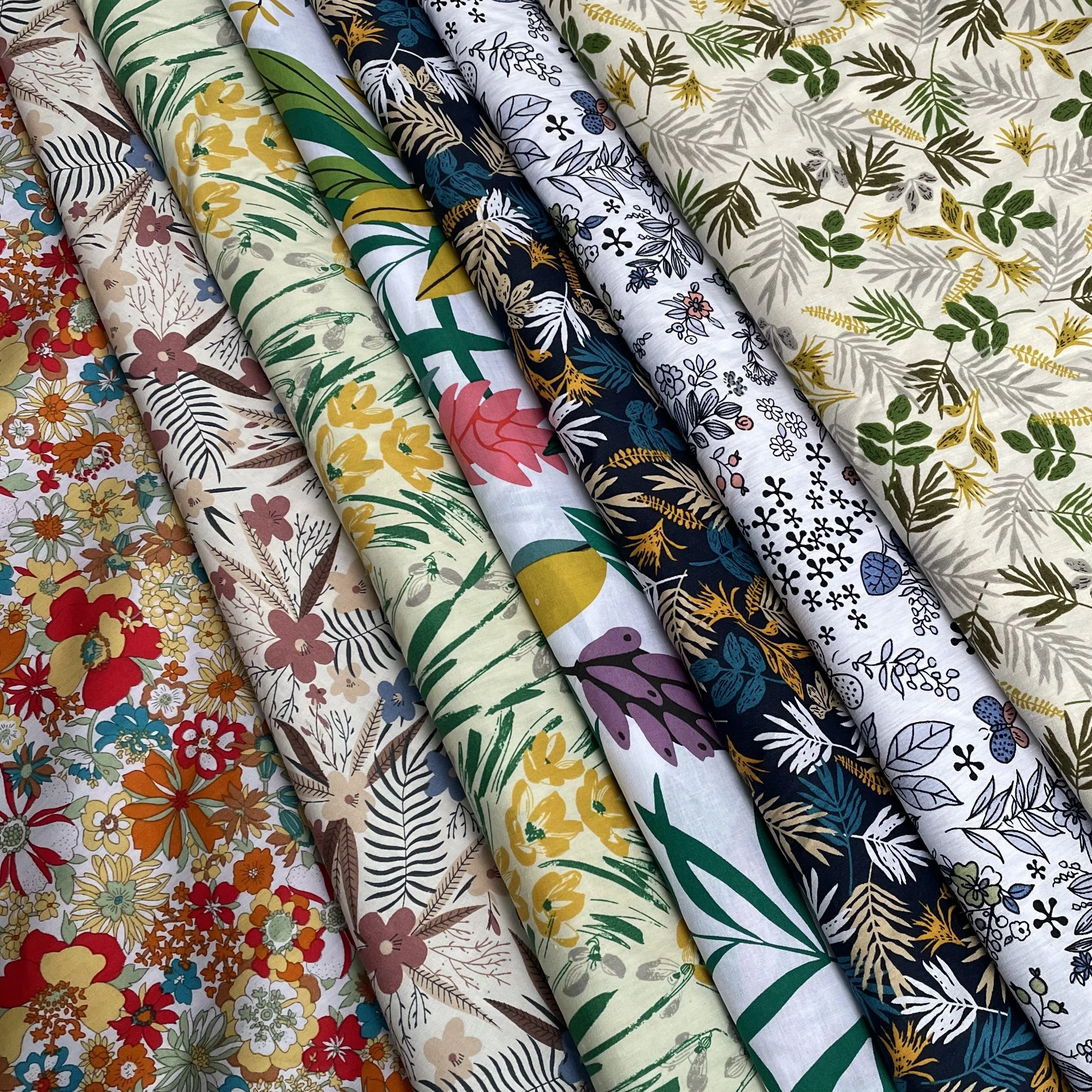 Cotton Fabric Meadow Song Floral Digital Printing Sewing Cloth Dresses Skirt Kids Designer 145X50cm