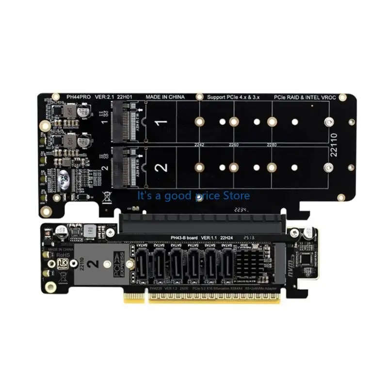 속도 향상을 위한 최적화된 성능 PCIe5.0 레인 분할 확장 카드