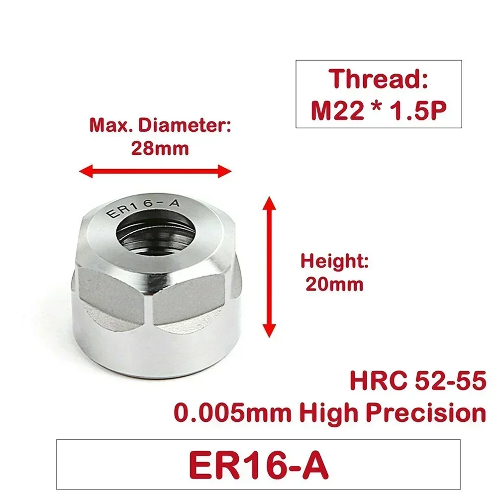 Spring Collet High Precision ER Clamping Nut Collet 11/16/20/25/32/40 A/M/UM Milling Chuck Cap ER11-A ER16-A ER20-A ER11-M ER16-M ER20-M Tool tool holder collet chuck spring collet chuck