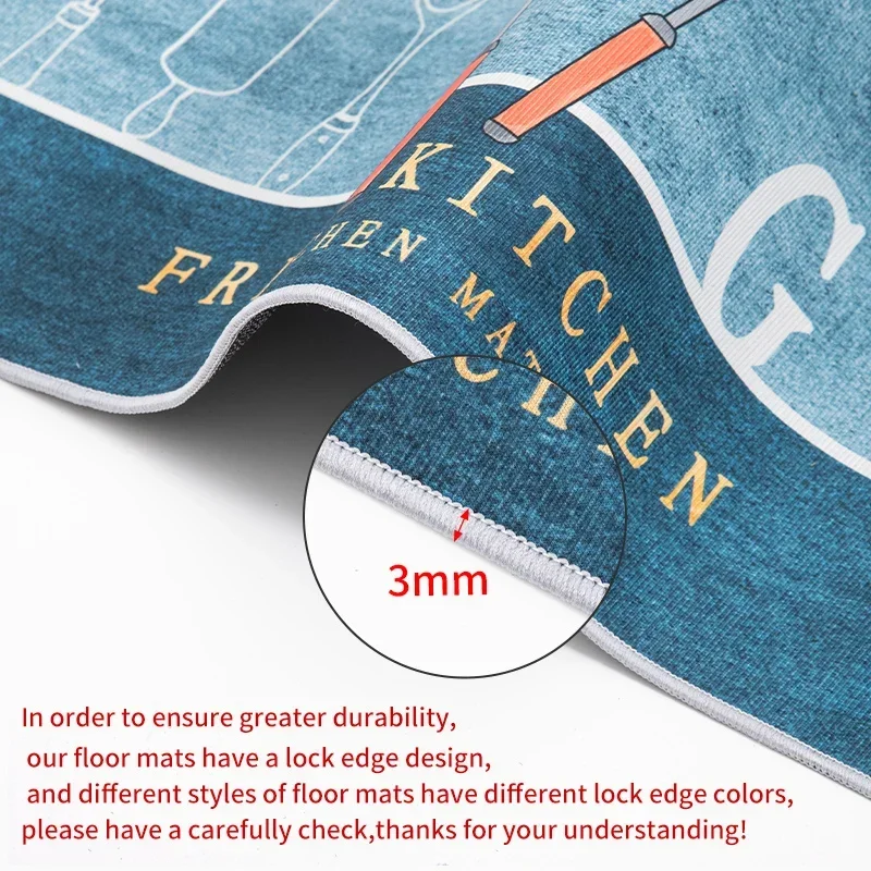 Non-slip Kitchen Mat floor mat Long Rugs Crystal Velvet Carpet For Living Room Absorbent Foot Mats Bedroom Doormat Alfombra 러그 주방매트