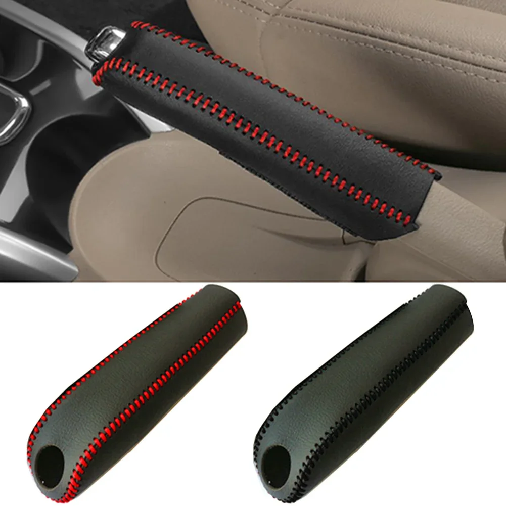 Leather Gear Handbrake Cover Shift Lever Covers Car Accessories Interior for Kia K2 2011 2012 2013 2014 2015