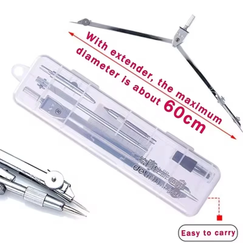 Drawing Compass Stainless Steel Multifunctional Drafting Drawing Compass Math Geometry 2/4/5/6 pcs/set