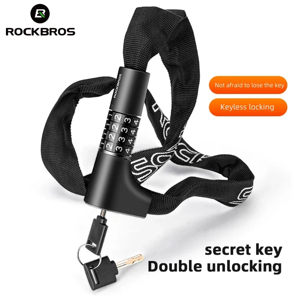 Catena Accessori Per Bici Pieghevole Supporto Reggisella ROCKBROS Lucchetto  Bici A Catena Pieghevole