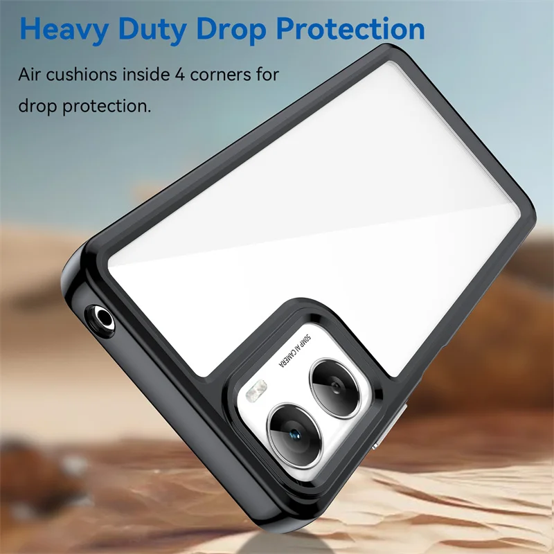 Vibrant Shockproof TPU Protective Phone Case with Clear Frame
