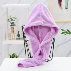 Luxurious Soft Absorbent Microfiber Hair Turban Towel for Quick Drying and Home Spa Experience (Purple)