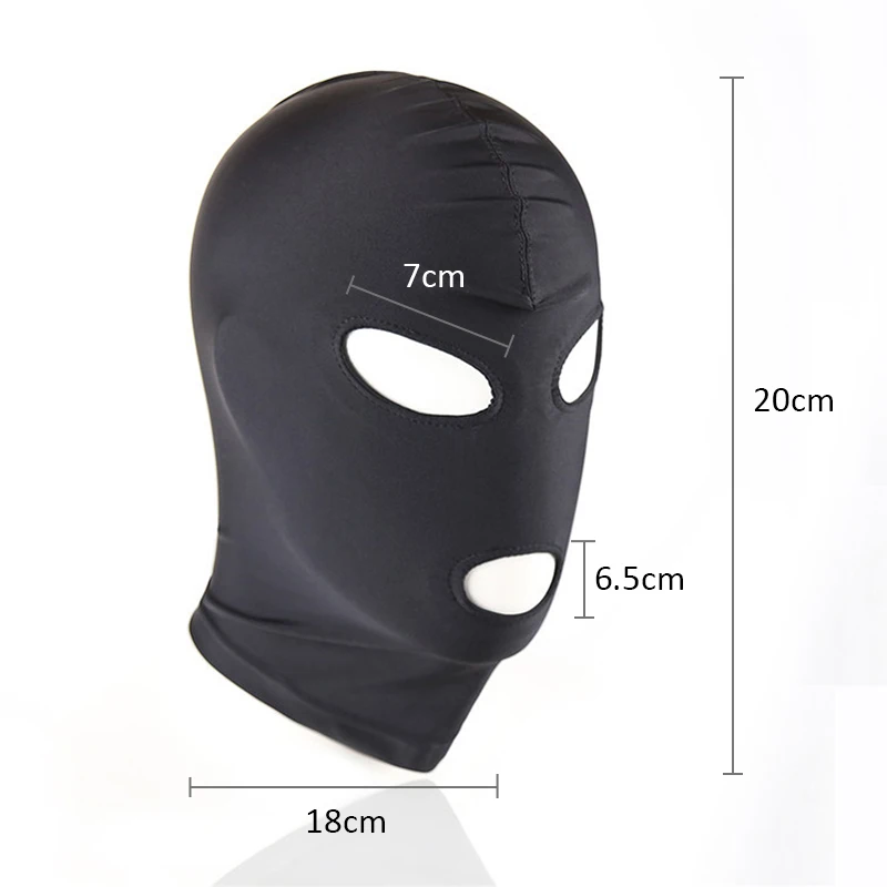 balaclava cap 1/2/3 Hole Men Women Adult Spandex Open Mouth Hood Face Eye Head Mask Costume Slave Game Role Play Party Adulto SM Toy