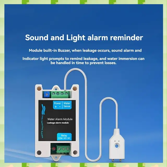 2025 Water Leakage Automatic Shutoff Valve Alarm Water Immersion Sensor Module Cable Household Overflow Alarm Module,Water Leaka 3