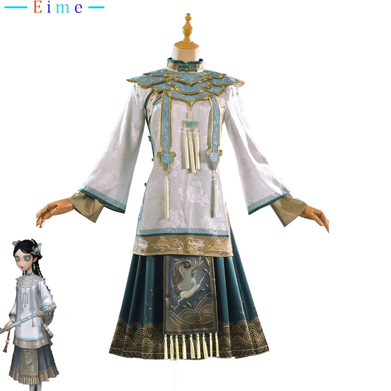 Game Identity V Antique Dealers Cosplay Qi Shiyi Costume Chinese Embroidery Dress Hallween Party Uniforms Top Skirts