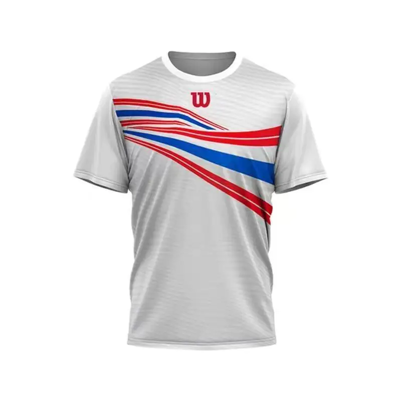 WILSON Summer Men's New Casual Quick-drying Outdoor Fitness Short-sleeved T-shirt