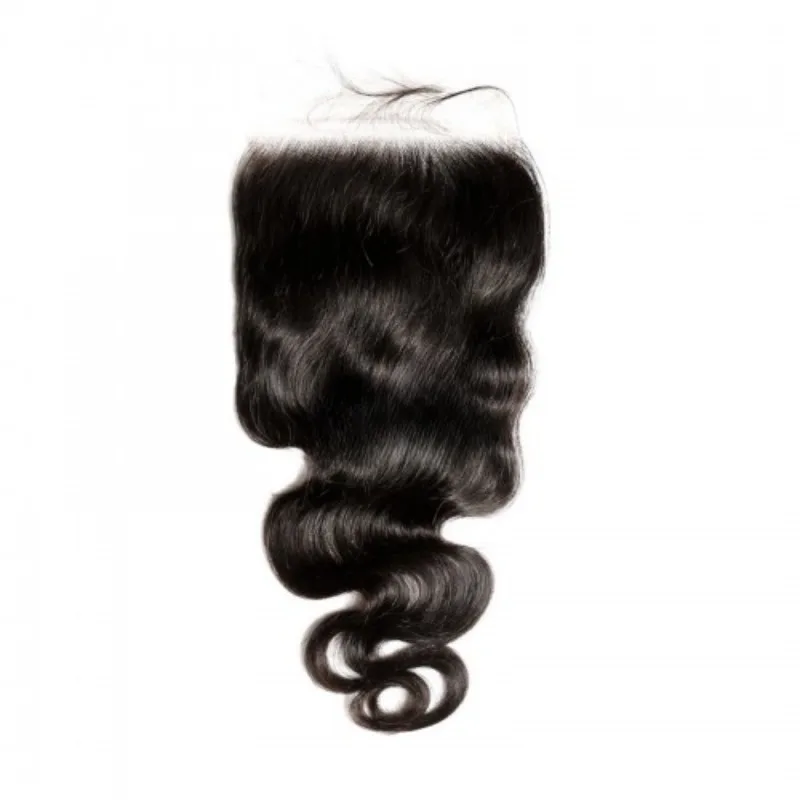 4x4 5x5 Body Wave Human Hair Lace Closure Brazilian Virgin Hair 150% Density Transparent Swiss Lace Full End Natural Color