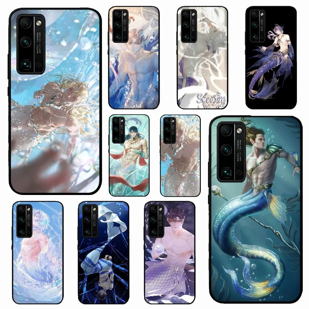 

Male and beautiful mermaid Phone Case For Huawei Honor 10 lite 9 20 7A 9X 30 50 60 70 pro plus Soft Silicone Cover