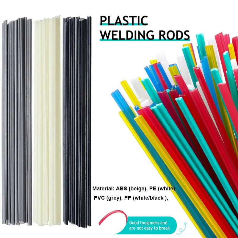 5/10/20PCS Plastic welding rods ABS/PP/PVC/PE Welding Sticks 5x2mm for Plastic Welder guns Bumper Repair Welding Supplies 20cm