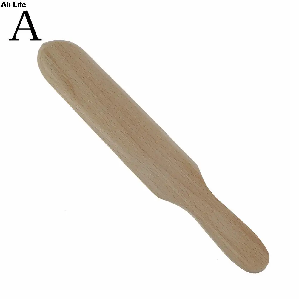 1PCS 2 Styles Wooden Pancake Spreader Crepe Tortilla Rake Batter Spreading Kitchen Utensil pancake tool