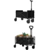 4-Wheel Foldable Garden Handcart | Heavy-Duty Cargo Transport w/ One-Hand Carry | Portable Foldable Design for Easy Storage 1