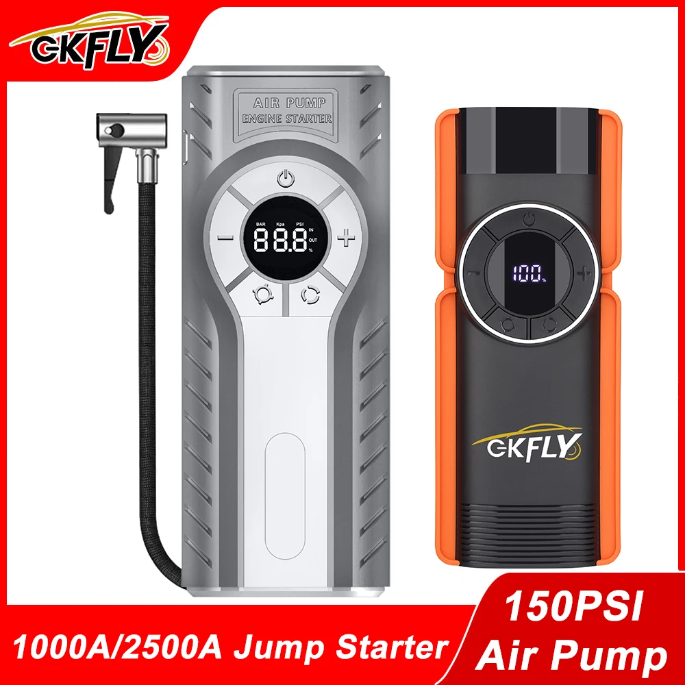 1000A Car Jump Starter Air Pump Power Bank Portable Air Compressor