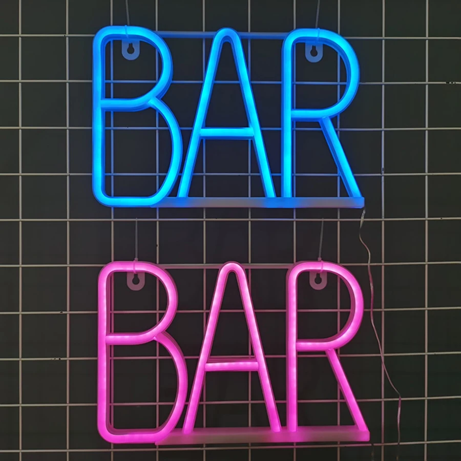Coffee Bar Neon Signs Light LED Wine Glasses Logo Night Lamp Decor Room Home Shop Restaurant KTV Party Holiday Birthday Gift