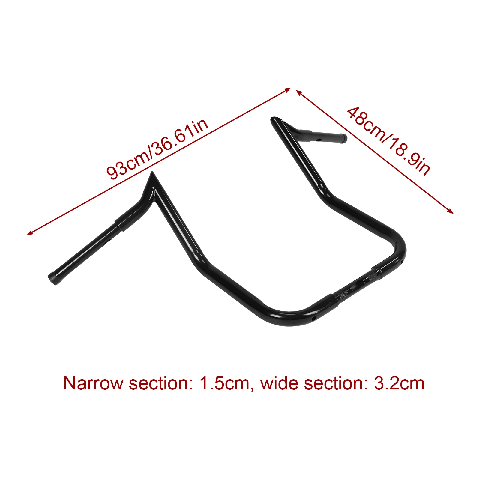 16inch Meathook Monkey Bar Apes Handlebars Ape Hangers Handlebars Compatible for Harley