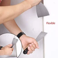 7PCS Carbon Steel Putty Knives Set Flex Drywall Knife Paint Scraper Kit 7 Sizes Soft Grip Handle Canvas Storage Bag Included 6