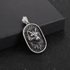 Biker Wolf Tag Pendant Necklace Stainless Steel Rope Chain For Mens Holiday Gifts for Father .Husband .Boyfriends 3