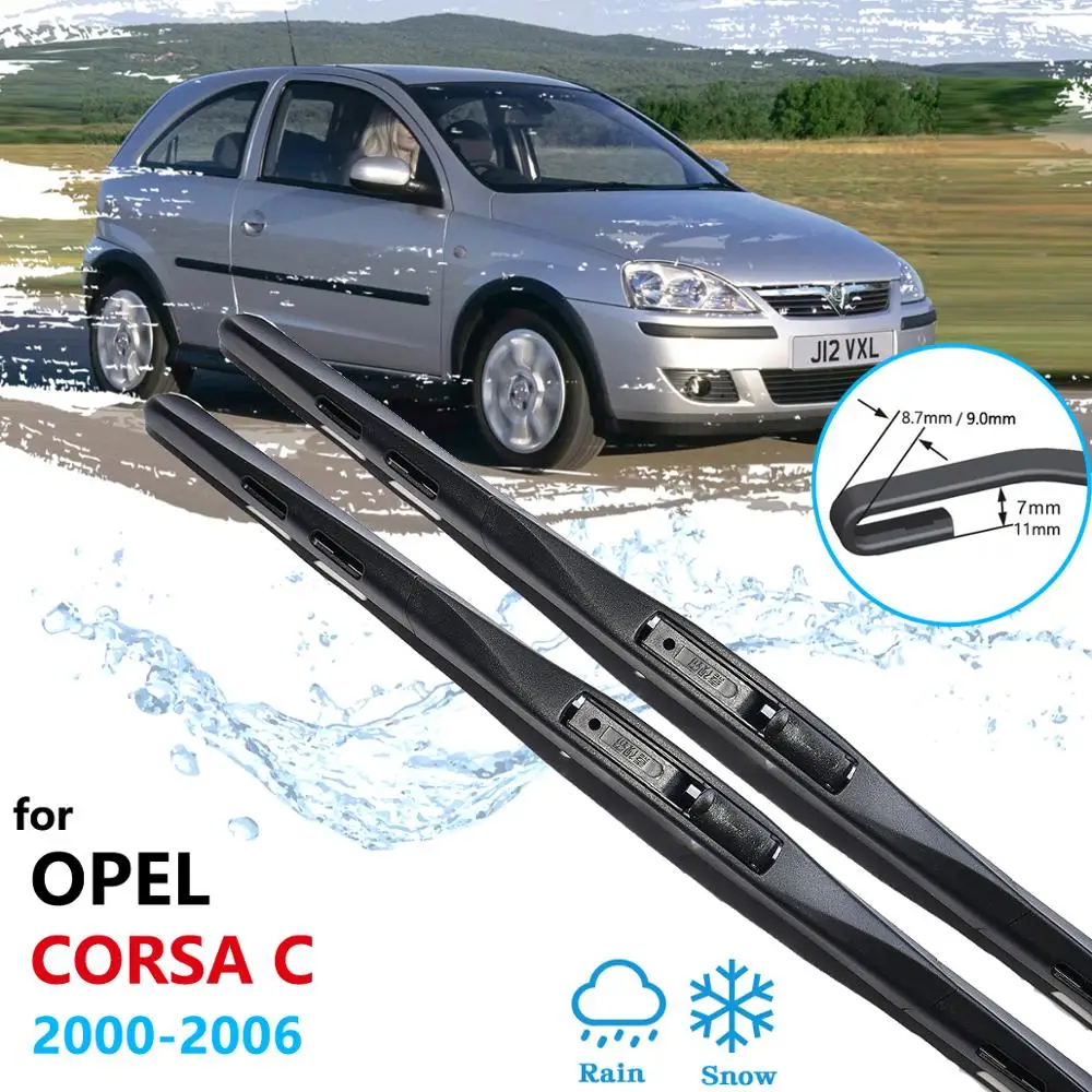 

Car Wiper Blades for Vauxhall Opel Corsa C 2000 2001 2002 2003 2004 2005 2006 Front Window Windscreen Brushes Washer Accessories