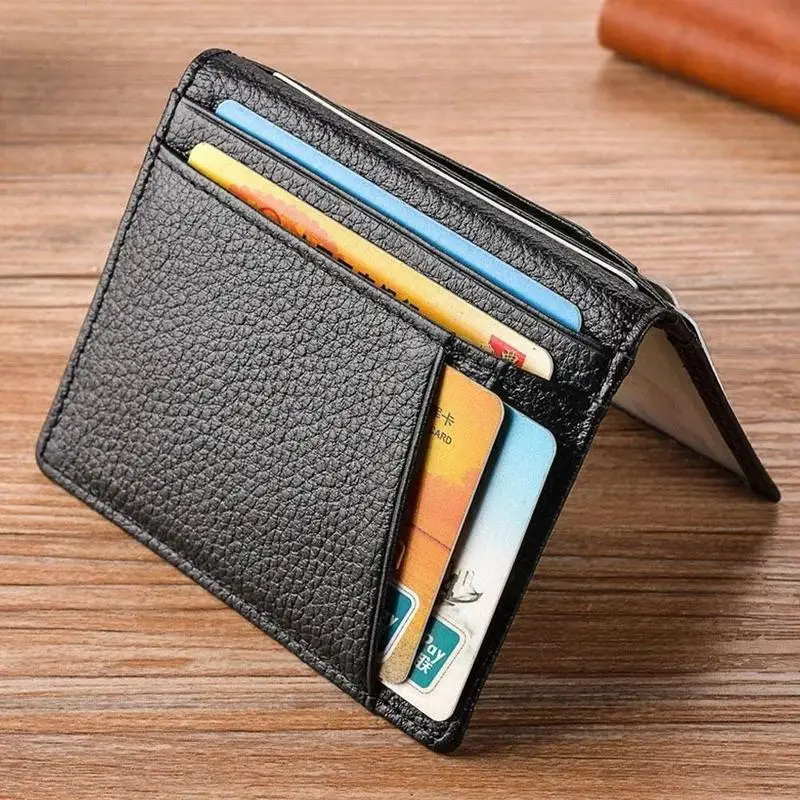 

Ultra Slim RFID Blocking Leather Wallet Credit ID Card For Men Holder 2021 Purse Case Money Fashion Bag Women Wallets U0I1