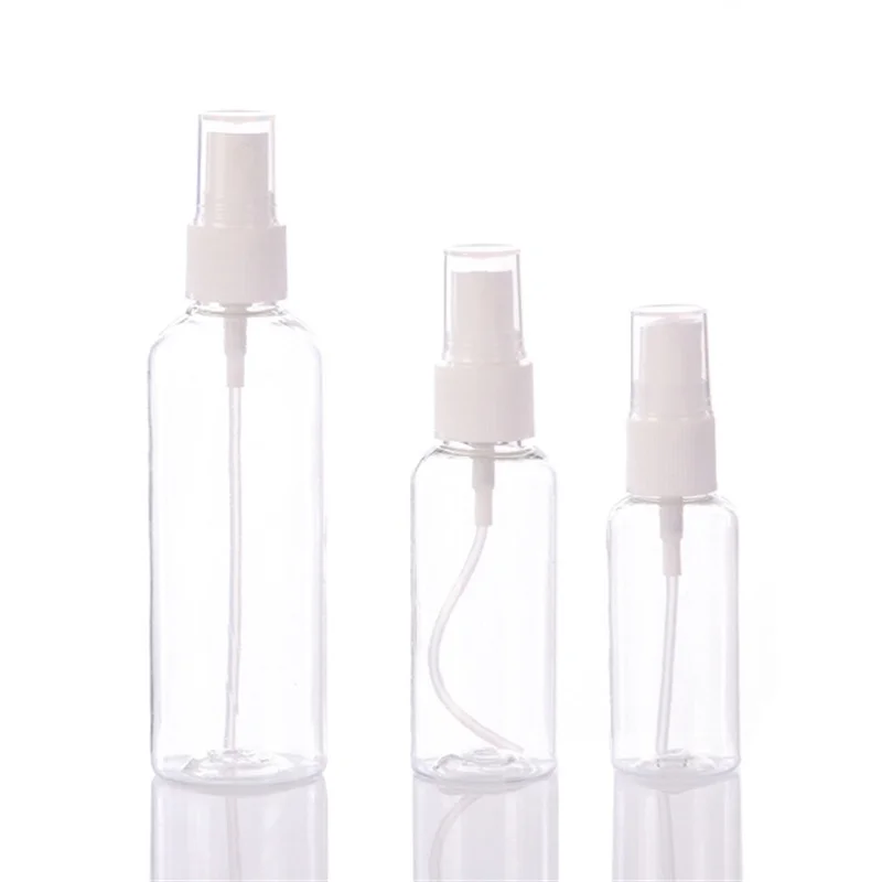 50PCS 50ml 100ml Refillable Bottles Transparent Plastic Perfume Bottle Atomizer Empty Spray Bottle Portable Travel Accessories