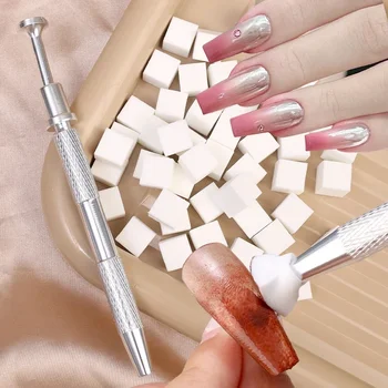 Nail Art Sponge Soft Sponges Gradient Nail Art Stamper Tools Color Fade Manicure DIY Creative Nail Sponge Gripper Tool 2