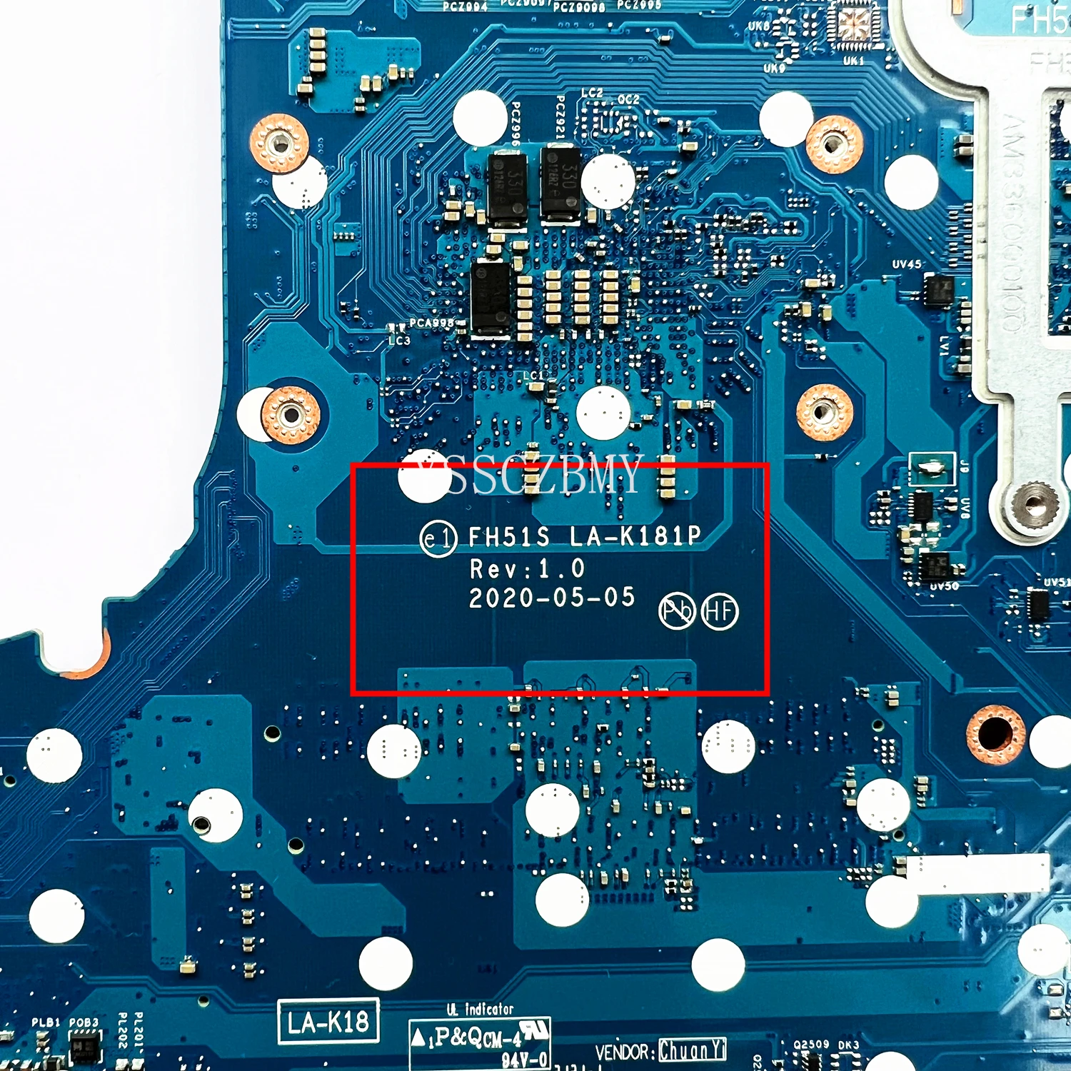 プロメアLP FH51S LA-K181P Mainboard For Acer Nitro 5 AN515-44 Laptop