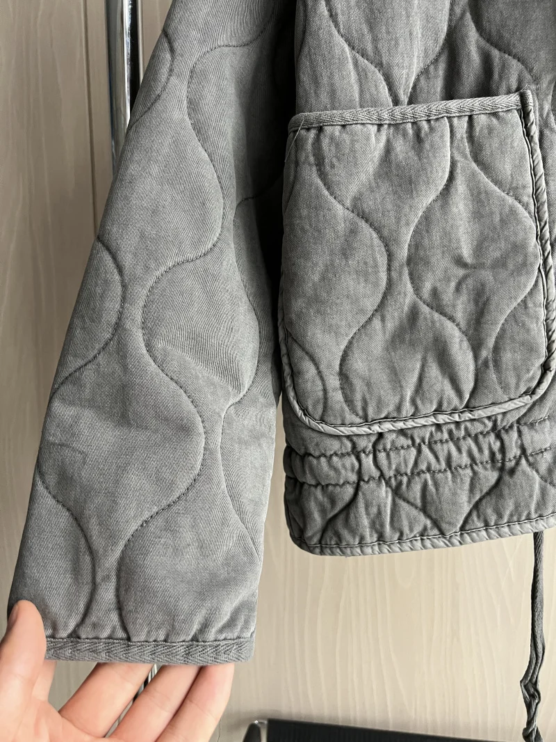 ZW Women's Cotton Jacket Traf 2024 New Arrival Vintage