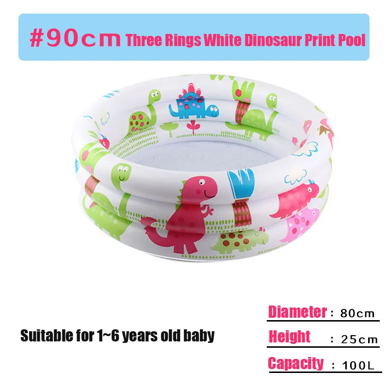 60cm/90cm Inflatable Baby Swimming Pool 3 Layers Portable Outdoor Children Bathtub Kids Pool Baby Swimming Dinosaurs Toy
