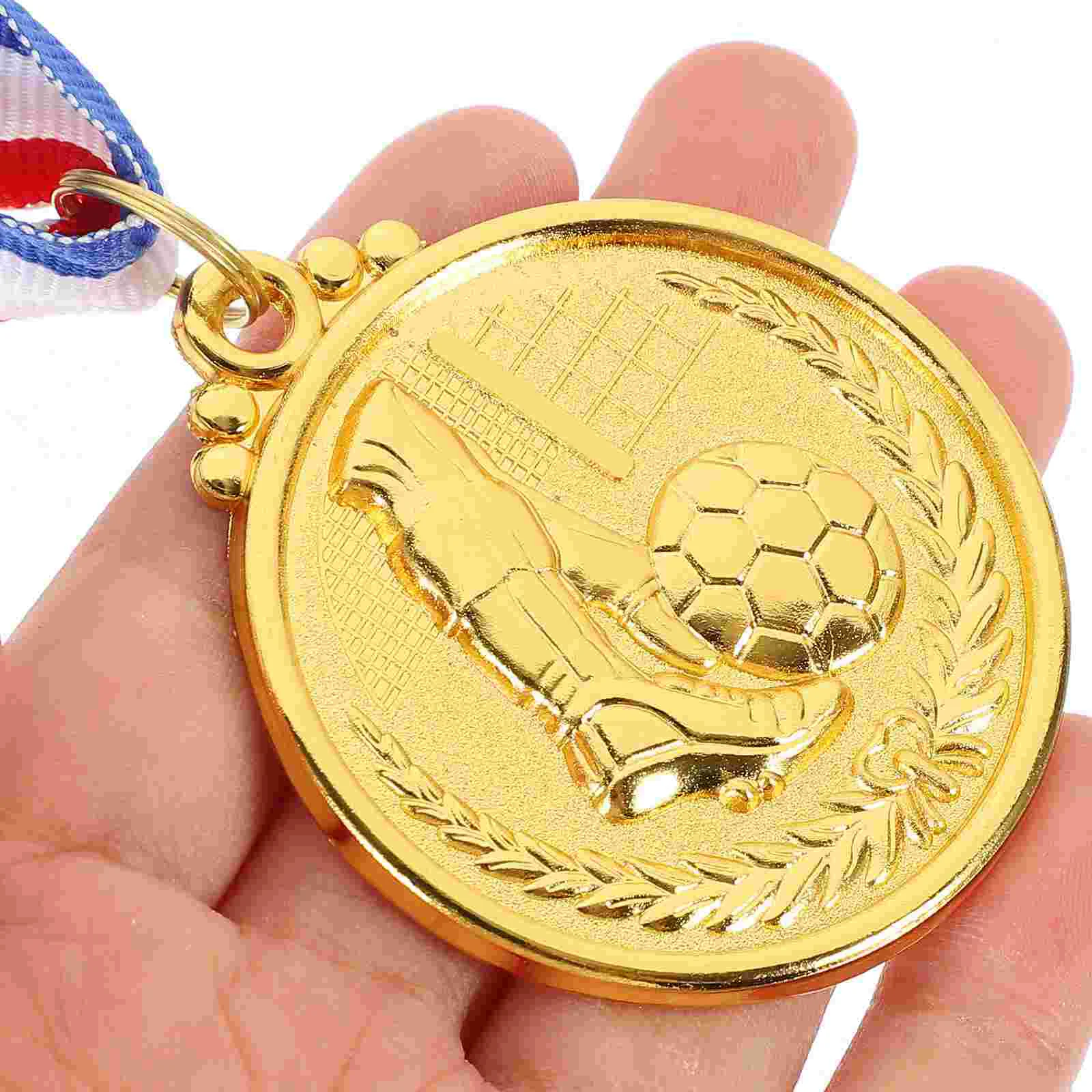 12 Pcs Soccer Tournament Medals for Kids Award Key Football Winner Awards Student Silver award medals