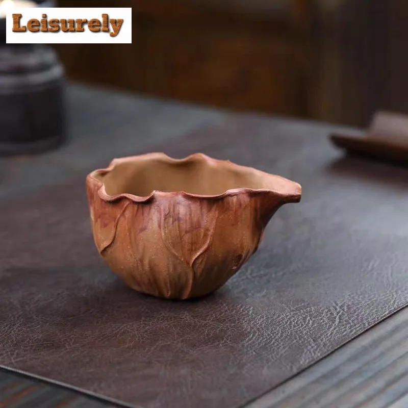 210ml Yixing Zisha Lotus Tea Pitcher Pour Tea Fair Cup Cha Hai Dispenser Household Justice Cup Fair Mug Cafes Gift Accessories