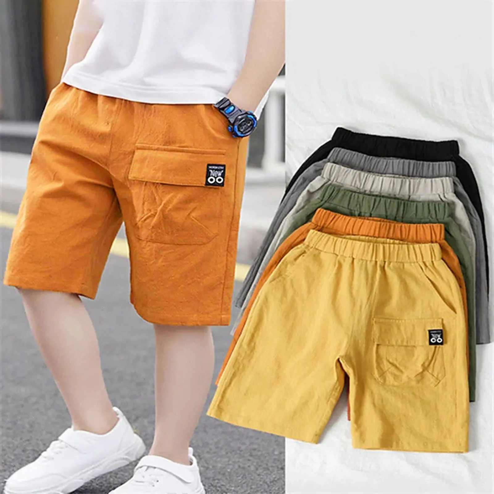 Boys’ Cotton Pocket Shorts 1