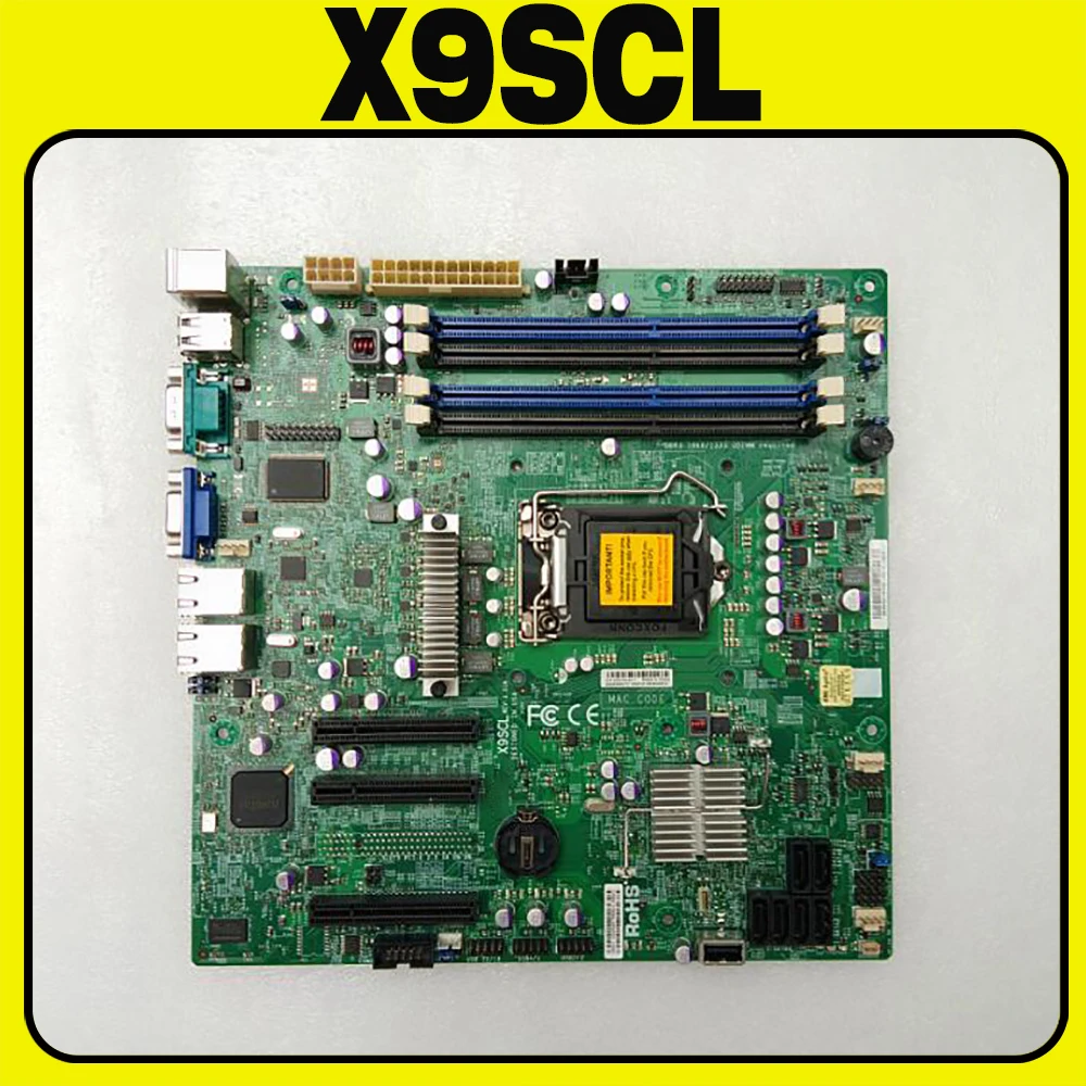 Материнская плата X9SCL для супермикро сервера LGA1155 DDR3 SATA 2,0 PCI-E 3,0 USB 2,0 Xeon E3-1200 V1 V2 Series
