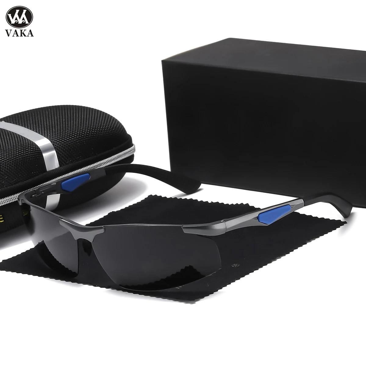 

Vaka Men's Rimless Sport Sunglasses Men Porlarized Luxury Quality Mirror Sun Glasses Male Light Weight Outdoor Goggles Gafas