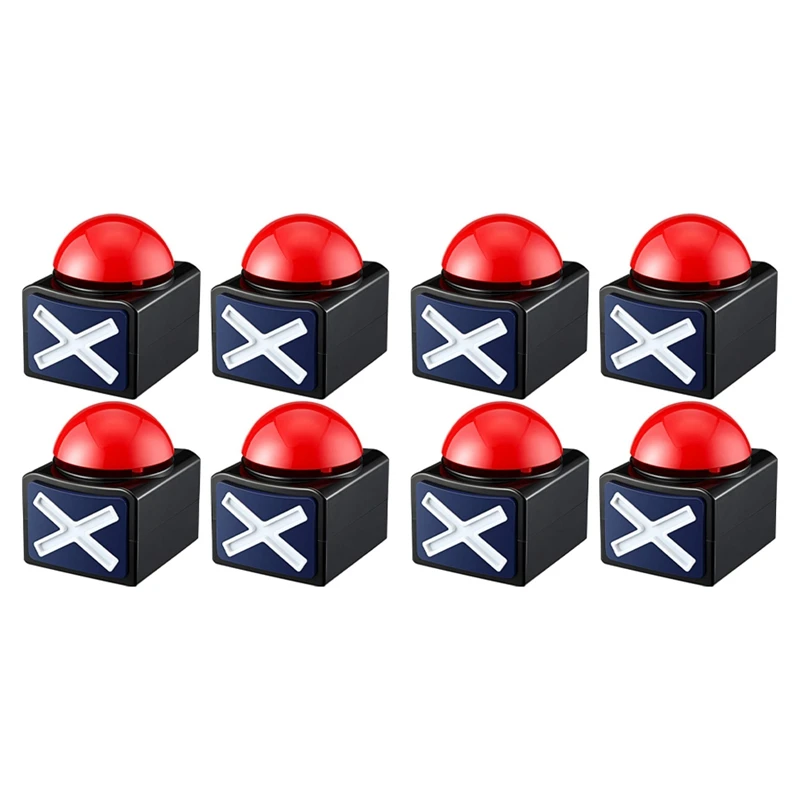 

Top!-8PCS Game Answer Buzzer,Game Buzzer Alarm Sound Play Button With Light Trivia Quiz Got Talent Buzzer Game Toy For Kids
