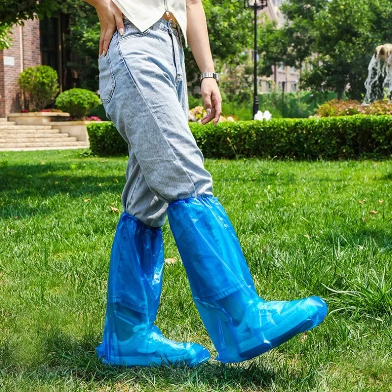 Shoe Covers Rain Shoe Covers Disposable Shoe Covers Plastic Shoe Cover 1/3/5Pairs Disposable shoe boots rain waterproof shoes cover men Ms. plastics Thickened Wear-resistant Isolation Foot Cover